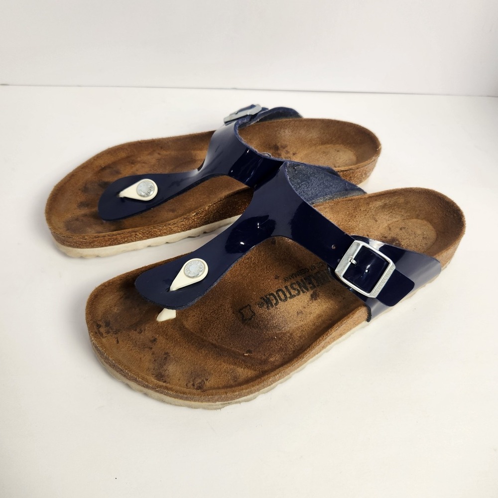 Birkenstock Women's Gizeh Blue Casual Sandals Size 41 (10-10.5)